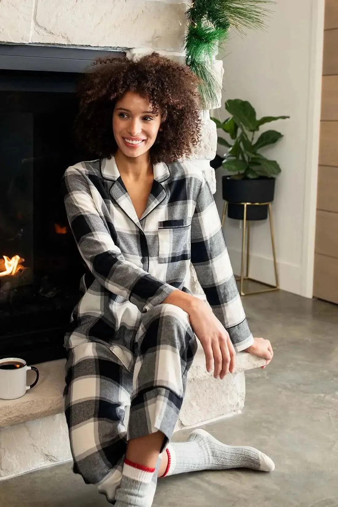 Plaid pajamas sale