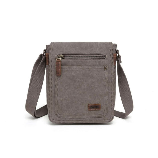A lightweight Canvas Shoulder Bag SB 8572 with zippered pockets from Davan.