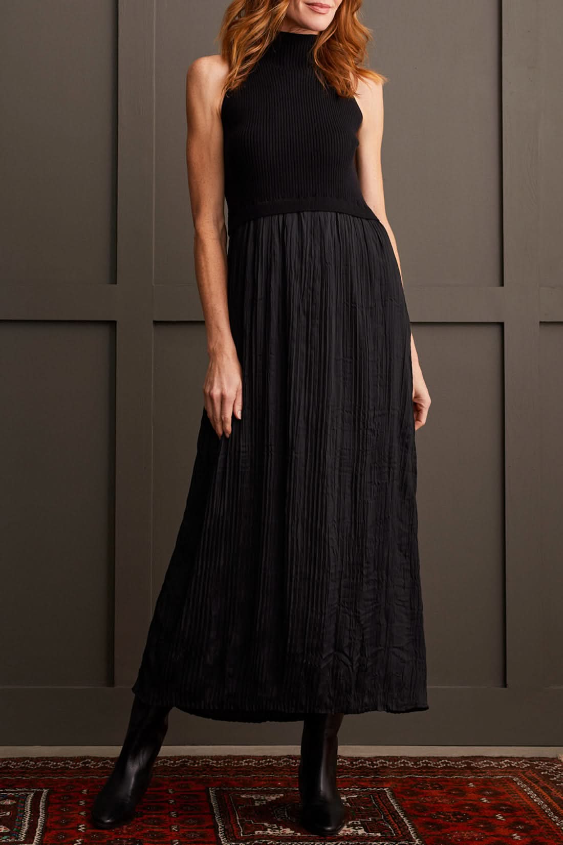 twofer maxi dress Tribal Long-Sleeve Twofer Maxi Dress with Lining Pink Flamb L