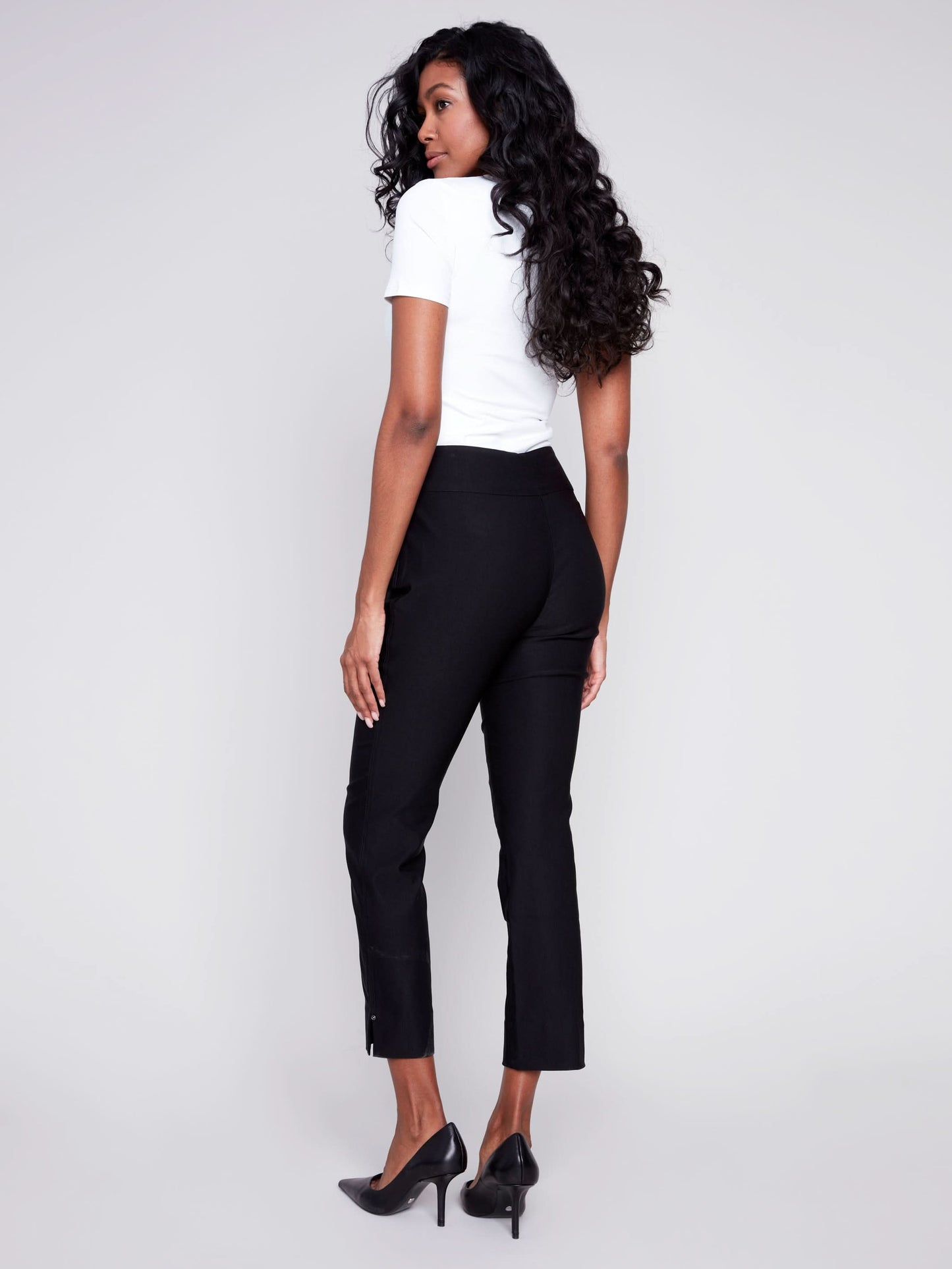 Black Capri With Side Slits Charlie B Strike The Pose