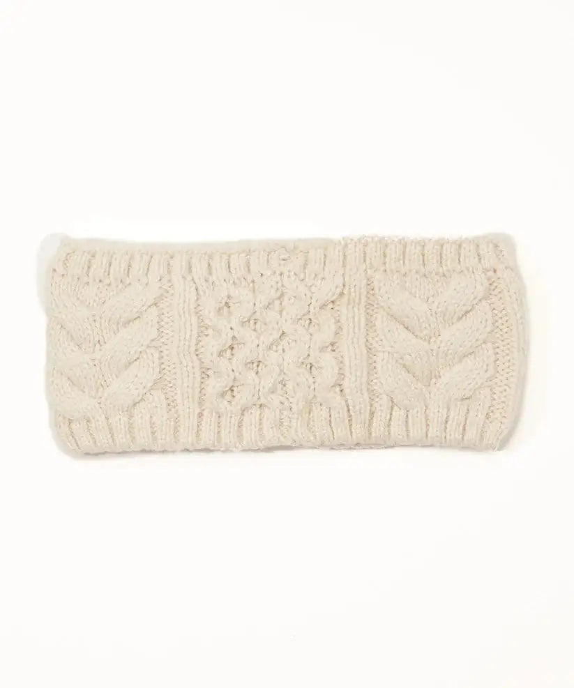 An Echo New York Recycled Wishbone Cable Headband on a white background.