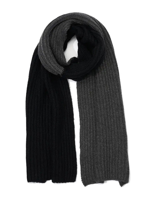 A bold Echo New York Recycled Ribbed Scarf on a white background.