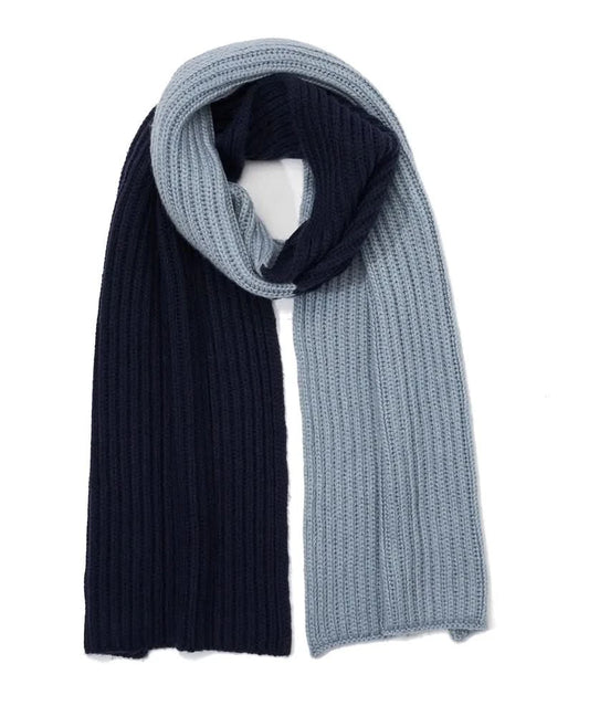 A bold Echo New York Recycled Ribbed Scarf on a white background.