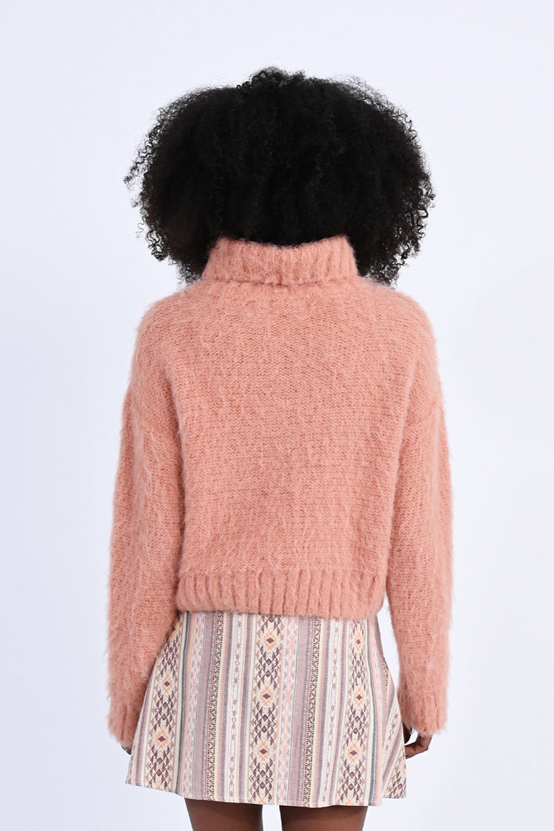 Turtleneck Cable Knit Sweater Molly Bracken Strike The Pose