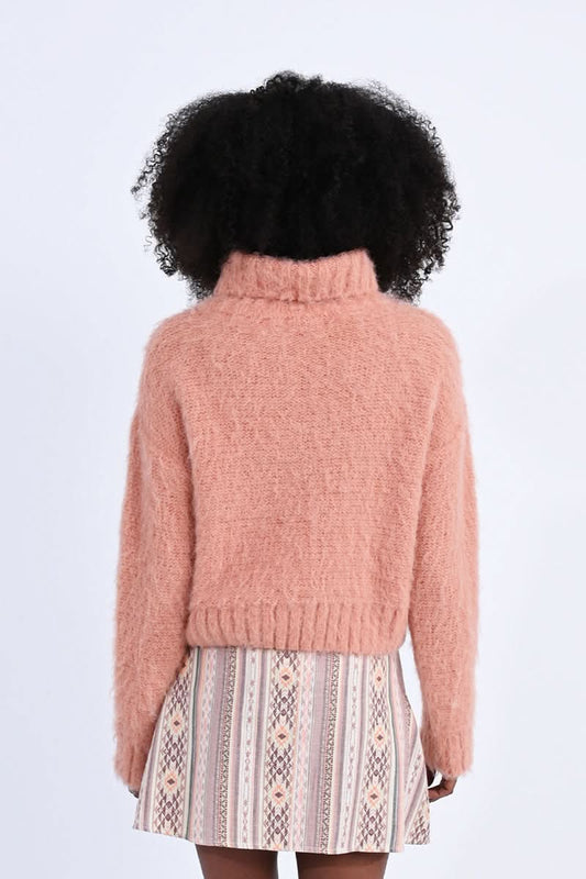 Turtleneck Cable Knit Sweater Molly Bracken Strike The Pose