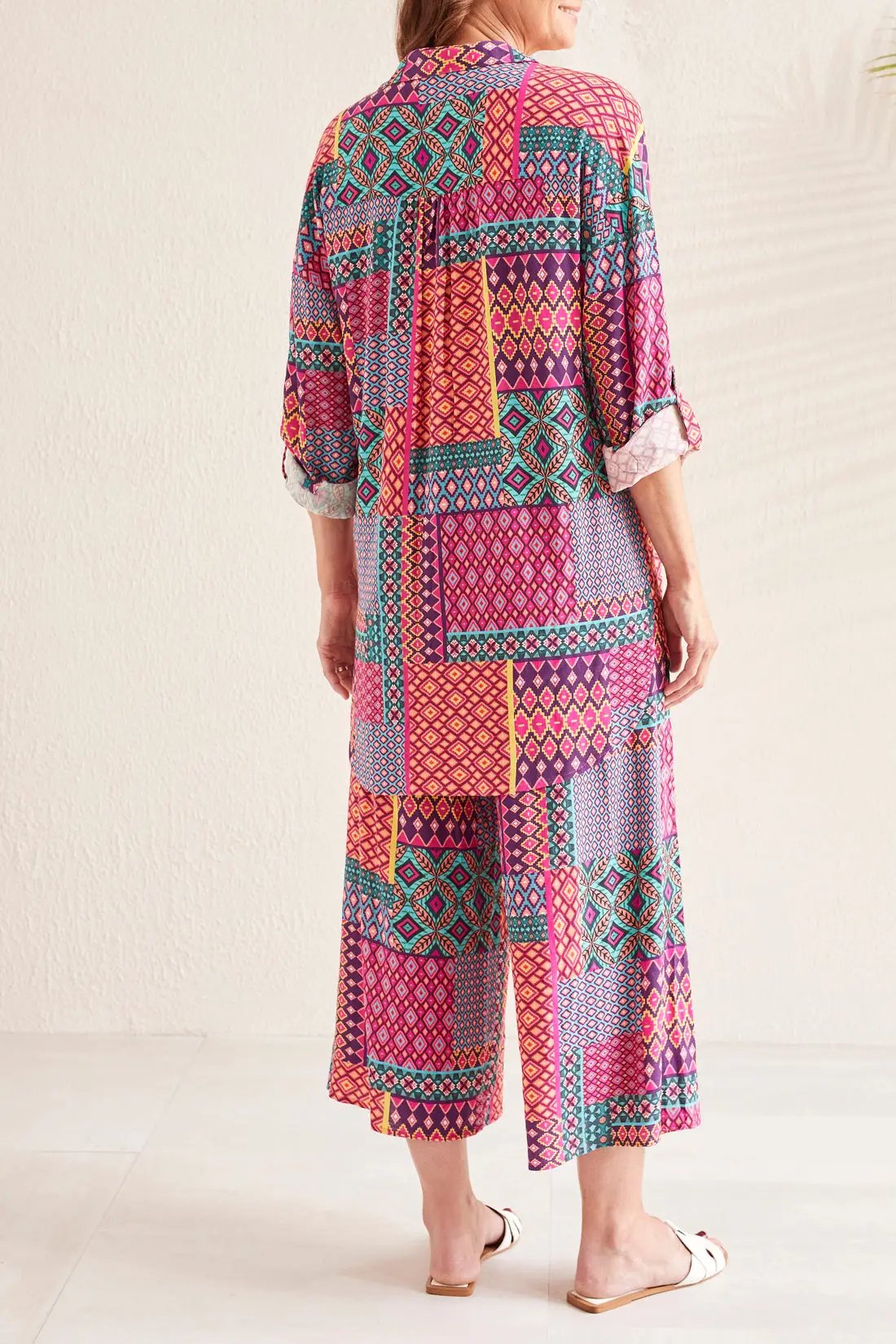 Roll up Long Sleeve Cover up Shirt Tribal Strike The Pose
