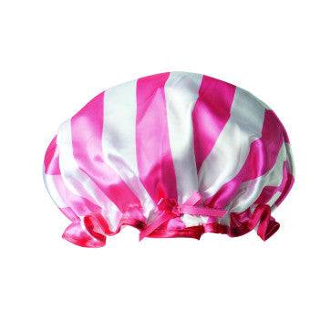 A set of six Lemon Lavender waterproof shower caps in various colors.