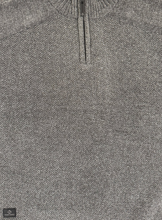 Point Zero men's lined quarter-zip sweater in Sap, alternate view