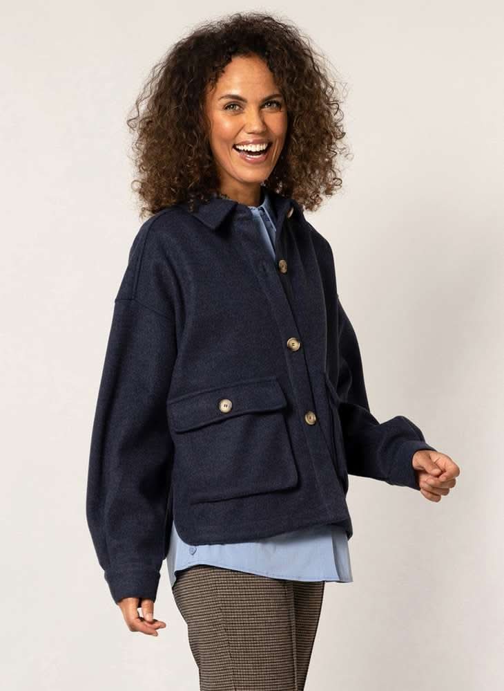 Shacket | Dark Navy Yest Strike The Pose