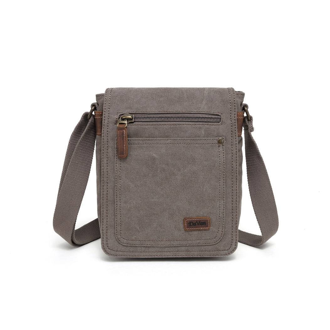 A lightweight Canvas Shoulder Bag SB 8572 with zippered pockets from Davan.
