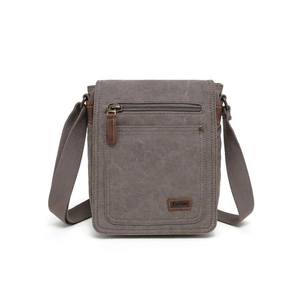 A lightweight Canvas Shoulder Bag SB 8572 with zippered pockets from Davan.