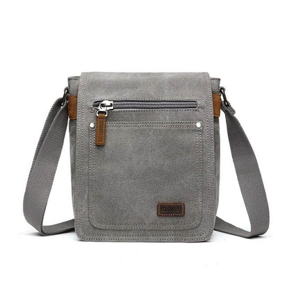 A lightweight Canvas Shoulder Bag SB 8572 with zippered pockets from Davan.