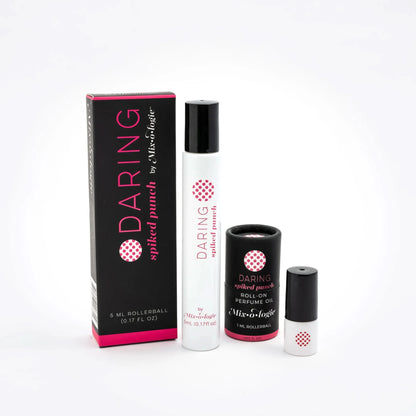A box of Mixologie Roll On Perfume with free fragrance.