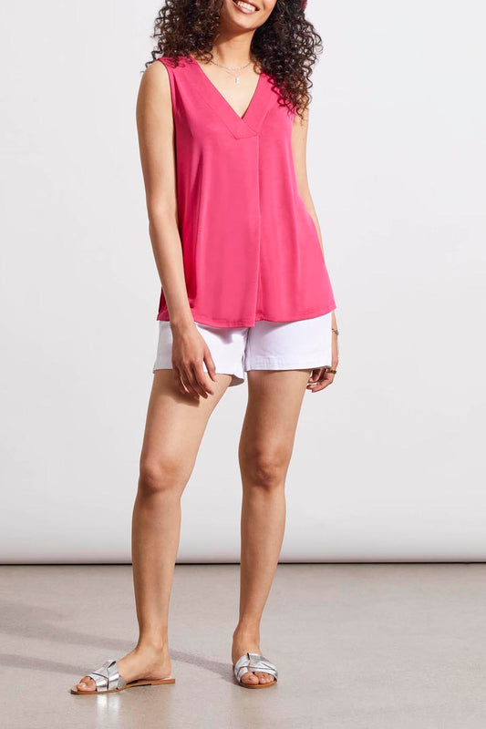 Sleeveless Pleated Modal Top Tribal