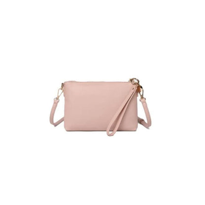 The Louenhide BABY SOPHIE CROSSBODY BAG, a light green vegan leather purse with gold hardware and a removable strap, is pictured against a white background with "NEW ARRIVAL" in the upper right corner.