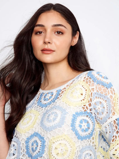 Geometric Hand-Crochet Top