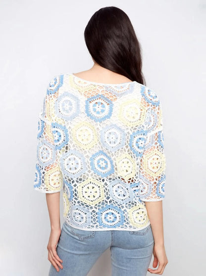Geometric Hand-Crochet Top