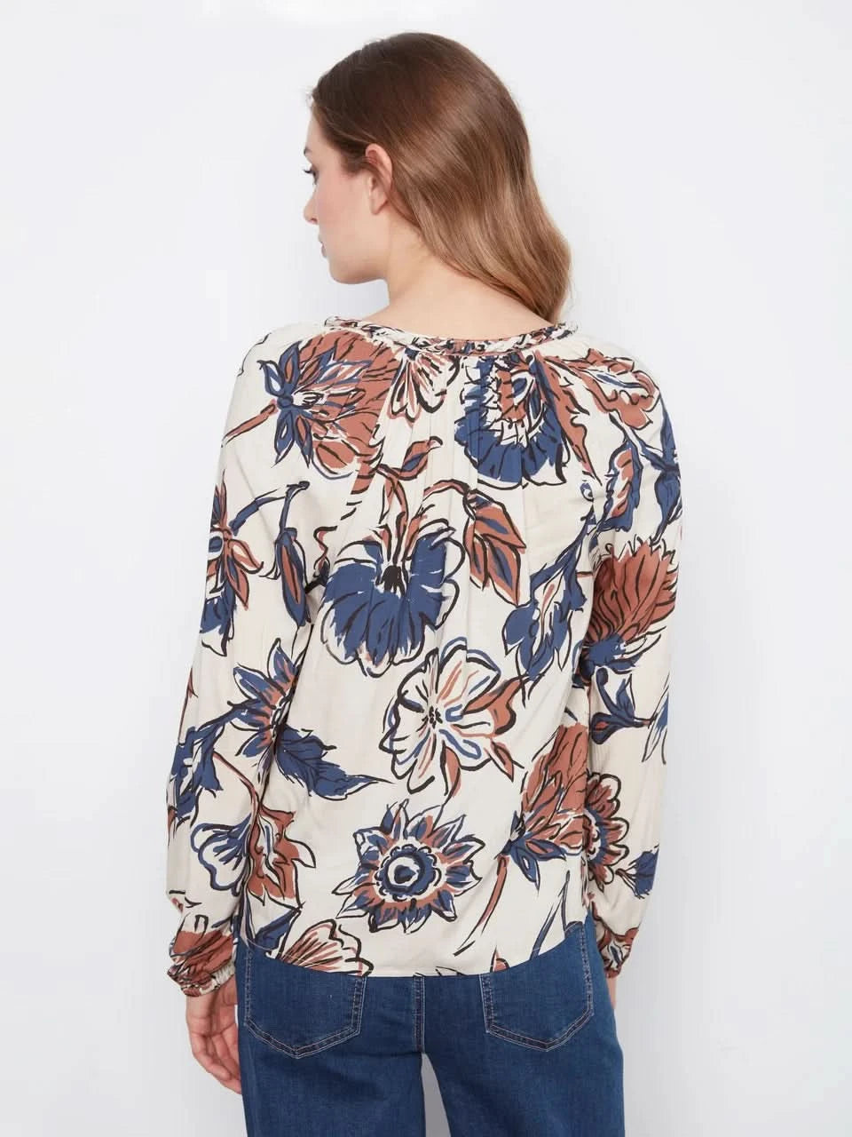 Printed Popover Blouse
