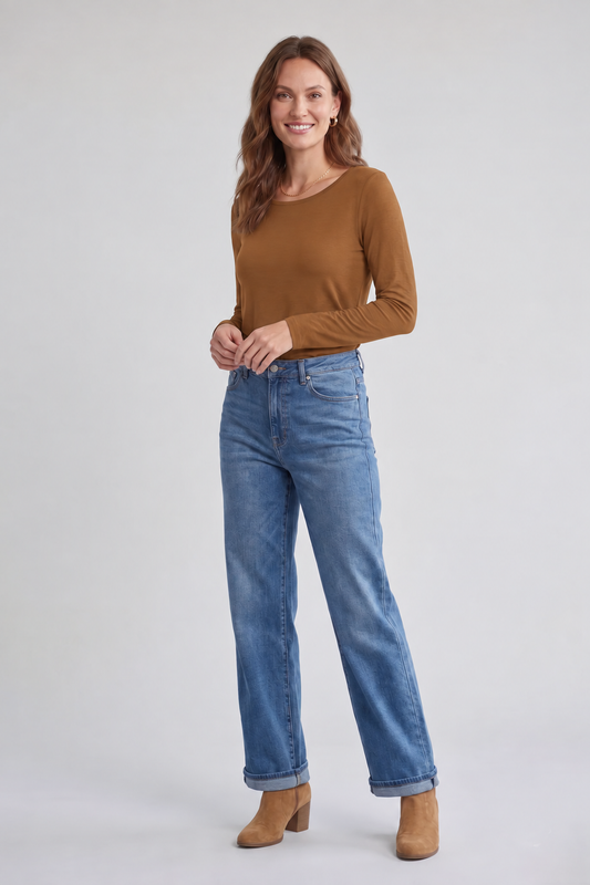 Shannon Passero Lumi boat-neck top in Hazelnut, alternate view