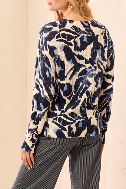 CABLE COTTON CREW NECK
