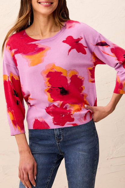 QUARTER SLEEVE CREWNECK
