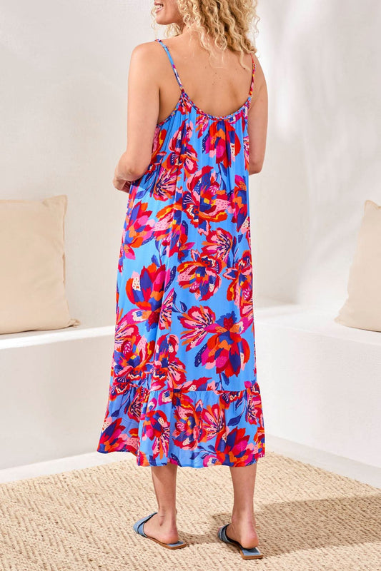 Sleeveless beach Dress with lining