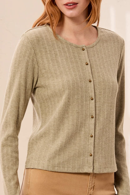 CREW NECK CARDI