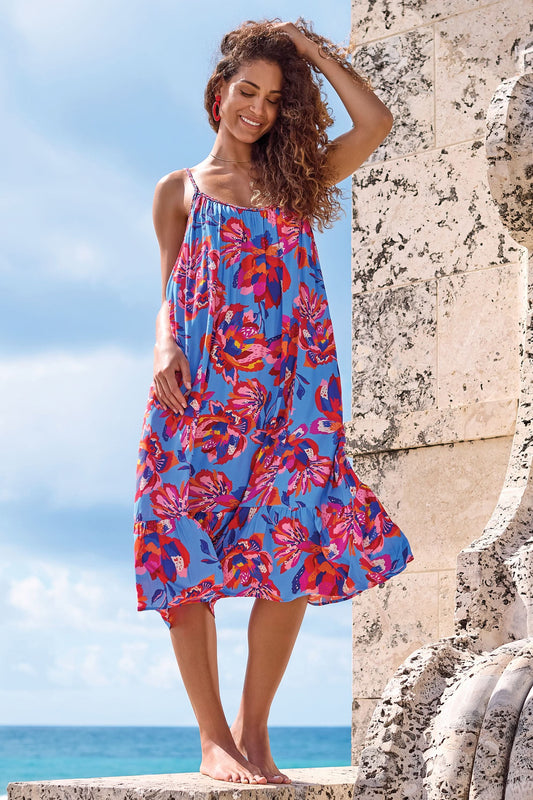 Sleeveless beach Dress with lining