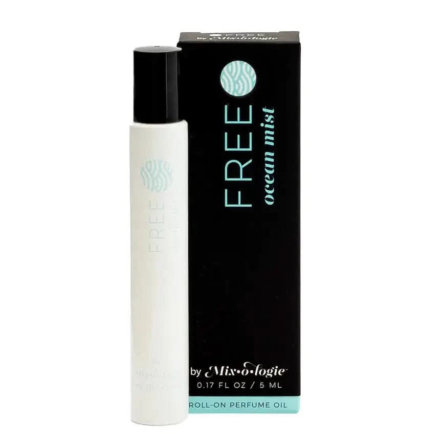 A box of Mixologie Roll On Perfume with free fragrance.